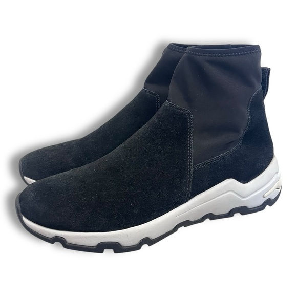 Opening Ceremony Black/White Suede Leather Anhabbel High Top Chunky Sneakers - Picture 8 of 16